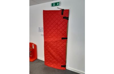 Gray QUILTED DOOR COVER